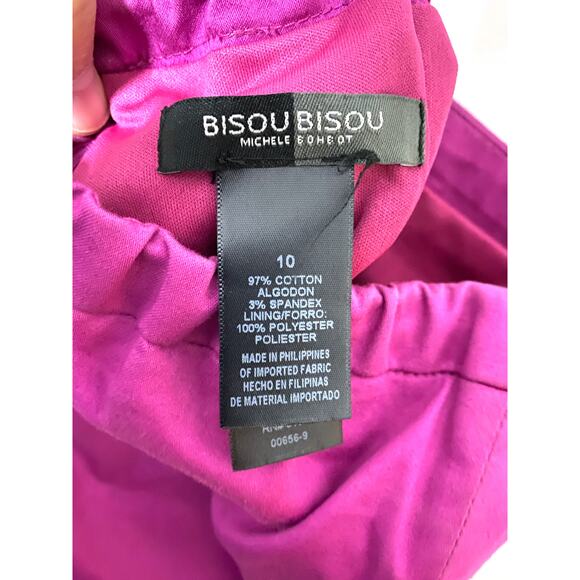 Bisou Bisou One Shoulder Dress Women 10 Pink Purple Barbiecore Date Night Party - Picture 6 of 8